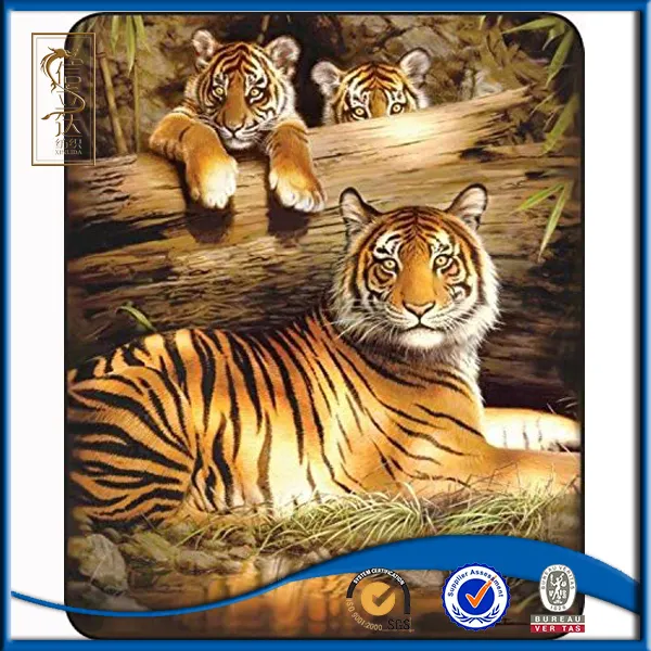 Sur la taille bande imprimé super douce couverture de tigre pour enfants mince couverture de bébé