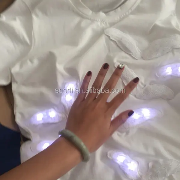 Light up shirts with led, led touch tshirt glow in dark