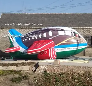 Nach maß aufblasbare flugzeug modell/dauerhafte aufblasbare luftschiff ballon