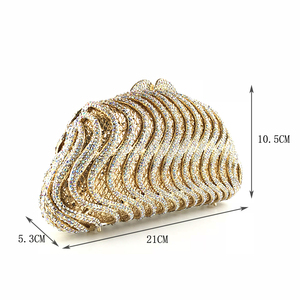 Braut Hochzeit Kristall Strass Abend <span class=keywords><strong>Clutch</strong></span> Taschen goldene Geldbörse OC3691 - Product Image 3
