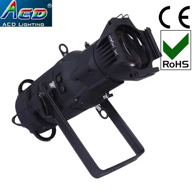 Hot acdlighting 150w 4in1 rgbw quad color CRI>90 19degree Cob led profile gobo projector spot follow lights for theater studio