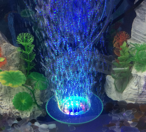 Submersible RGB 12 LED Aquarium Licht Ronde Aquarium Air Stone Bubble Lampen - Product Image 2