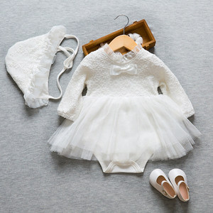 Robe de baptême <span class=keywords><strong>pour</strong></span> bébé, robe de baptême <span class=keywords><strong>pour</strong></span> bébé fille, robe de baptême en dentelle blanche <span class=keywords><strong>pour</strong></span> nouveau-né, barboteuses blanches - Product Image 3