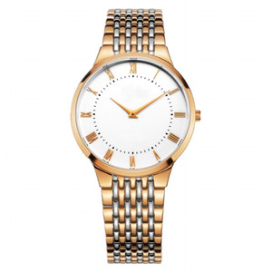 Braccio di alta qualità orologio in acciaio inox indietro perfetto quarzo del movimento del giappone mens orologio d'oro - Product Image 3
