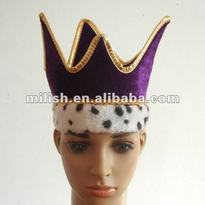 Cappello Corona di Peluche Divertente per Carnevale, Modello Deluxe Principe <span class=keywords><strong>Regina</strong></span> Re MH-1359 - Product Image 3