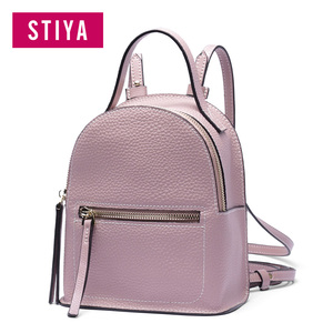Vente en gros européen simple tendance cuir vachette sac à dos épaule Dame mini - Product Image 1