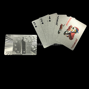 Gran <span class=keywords><strong>idea</strong></span> de regalo euro 500 ninguna costumbre mínimo Gold foil tarjetas de juego - Product Image 1