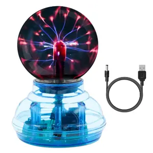 Gelsonlab-bola de Plasma HSPE-040 sensible al tacto, lámpara pequeña de Plasma de 3 pulgadas, fuente de alimentación Usb o de batería, luz de esfera