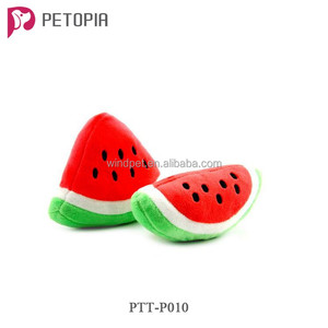 Peluş Meyve Karpuz Pet Köpek Molar Squeaky Oyuncaklar Chew - Product Image 1