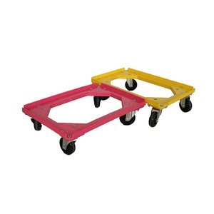 Heavy Duty 4-Wheel Stackable Plastic Pan Crate <span class=keywords><strong>Dolly</strong></span> <span class=keywords><strong>200kg</strong></span> Capacidad de carga ABS Hand Truck para herramientas Personalizable OEM Support - Product Image 5