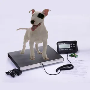 200kg electronic digital floor veterinary scales for pet animal vetting with stainless steel platform and LCD weight indicator