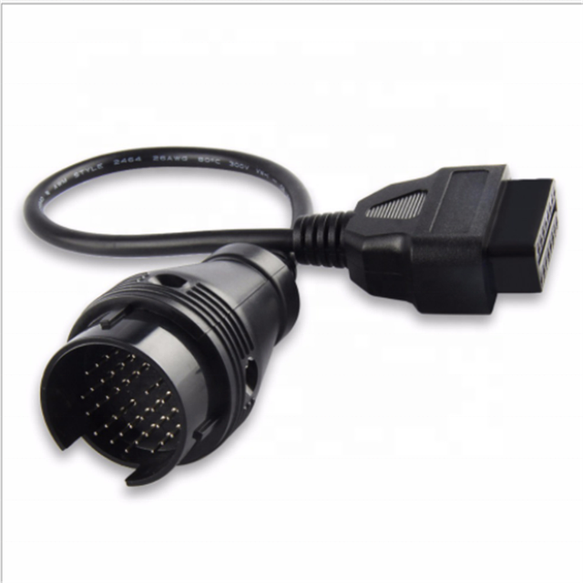 Diagnostic Connector Cable Hain Mercedes MB 38Pin to 16Pin OBD II Adapter with Copper Conductor PVC Insulation/Jacket 1m Length