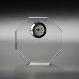 NEW 2023 octagon shape crystal glass clock