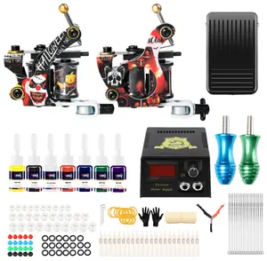 newest tattoo kit 2 machine guns for beginner best tattoo set