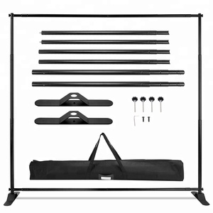 Supporto per fondale <span class=keywords><strong>telescopico</strong></span> con supporto per <span class=keywords><strong>banner</strong></span> regolabile da 10*8 piedi per la pubblicità della fiera commerciale - Product Image 6