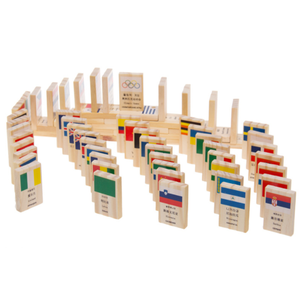 Thông minh trẻ em đồ chơi bằng gỗ Lá Cờ Quốc Gia Mô Hình lá cờ domino - Product Image 3