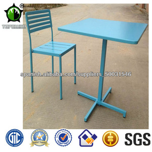 70cm Cuadrado <span class=keywords><strong>E</strong></span> revestidas con acabado de metal Mesas de restauración - Product Image 1