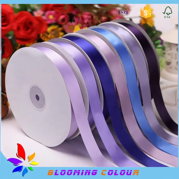 High end different colors polyester satin ribbon