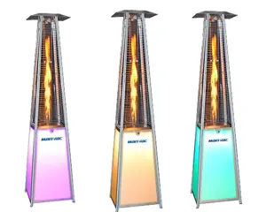 Gas Patio Heater CE Outdoor Colorful Practical LED Commercial Premium Patio Gas Heaters