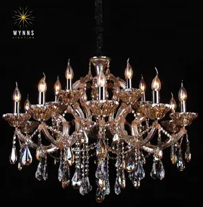 Traditional European crystal chandelier classic LED pendant light vintage house villa living room decor cristal hanging lamp