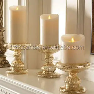 Ivory coloured Vintage Catholic Church Devotional Religious flameless LED wax candles