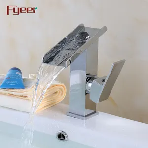 Fyeer Hot Sale Massiv Messing Wasserfall Becken Mixer Wasserhahn