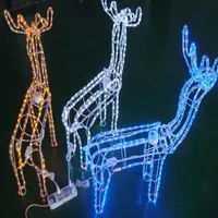 Luces LED con motivo de copo de nieve/luces navideñas con motivos de renos