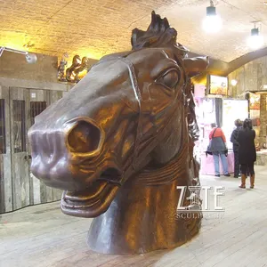 Professional Bronze Foundry brass statues horse head