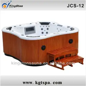7 человек на открытом воздухе деревянные юбка спа-бассейн ванна с пульт управления компьютера