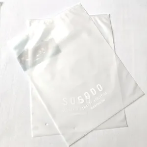 Sacchetto di imballaggio in plastica richiudibile con stampa Logo personalizzata trasparente con chiusura a Zip per scarpe da abbigliamento