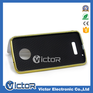 Nuevos artículos de bienes en 2017 rubberized PC + electroplating TPU accesorios teléfono con soporte Stealth para MOT <span class=keywords><strong>Z</strong></span> - Product Image 4