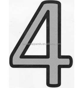 Chất lượng cao Flock truyền nhiệt số thể thao sắt trên Jersey - Product Image 2