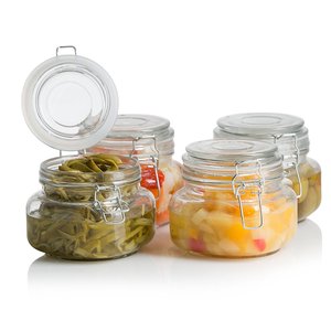 Bocaux de rangement en verre carré, couvercle transparent, assiette et déclencheur, étanche, pour la cuisine, 2020 - Product Image 1