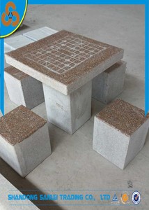 Modern Outdoor Garden <span class=keywords><strong>Stone</strong></span> Mesas e Cadeiras Bench Escultura Produto para Mesa De Café Mesa De Xadrez - Product Image 2
