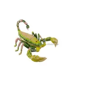Metal verde esmalte Peltre escorpión baratija joyero joyería