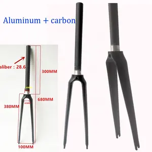 Aluminum + carbon road bike fork 1-1/8 700c fork bicycle carbon