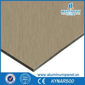 4 mm PVDF Brused <span class=keywords><strong>or</strong></span> <span class=keywords><strong>Dibond</strong></span> pour mur extérieur décoration - Product Image 2