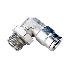 MPL/MPLN Series Elbow Male Thread Metal Pneumatic Quick Connecting Tube Fitting