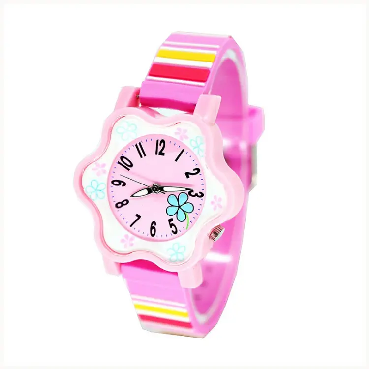 Cute Children Kids Watches Analog Time Silicone Band Cartoon Watch for Little Girls