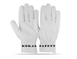 Guantes de Seguridad para Conducir Camiones de Cuero de Cabra de Grado AB con Protección Antideslizante y Anticorte, Ajuste Cómodo - Product Image 6