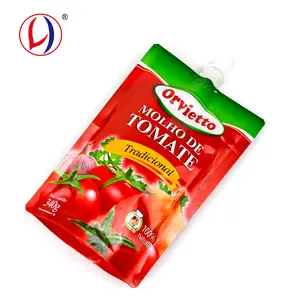 Salsa di pomodoro Packaging Stand Up Sacchetto Con Beccuccio di Plastica