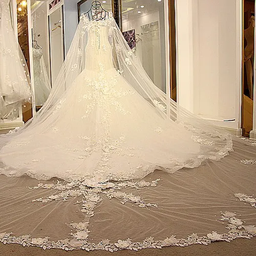 LS54821 להסרה ארוך רכבת אפליקציות דפוס חתונה שמלת בת ים סקסי תחרה חתונה שמלה