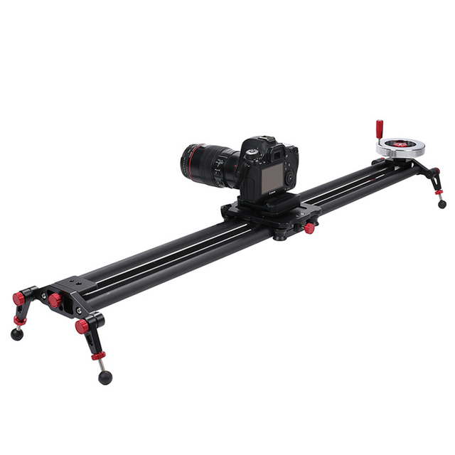 VGEET 60CM Flywheel Ball-bearing Carbon Fiber Motorized Camera Slider for DSLR Camera Video