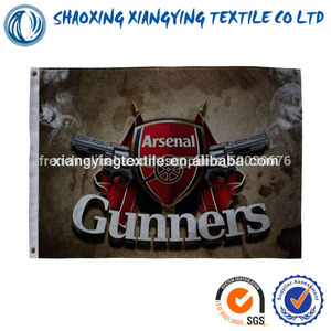 Artilleurs du club de football drapeau publicitaire avec transfert de chaleur ou d'impression d'écran pour le match - Product Image 1