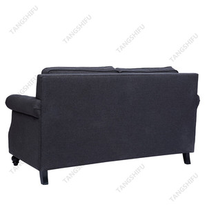 Metà del secolo mobili soggiorno in tessuto nero amore <span class=keywords><strong>due</strong></span> posti divano reclinabile - Product Image 5