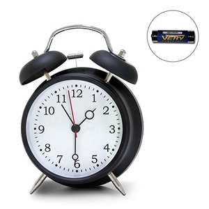 Double cloche réveil fort rétro réveil batterie Reloj avec veilleuse pour chambre - Product Image 1