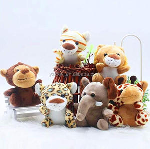 Tất cả các loại động vật sang trọng Đồ chơi 4.8inch ngồi kích thước Thú nhồi bông sư tử Hổ con hươu cao cổ voi Keychain đồ chơi loại mới tất cả các loại anim - Product Image 4