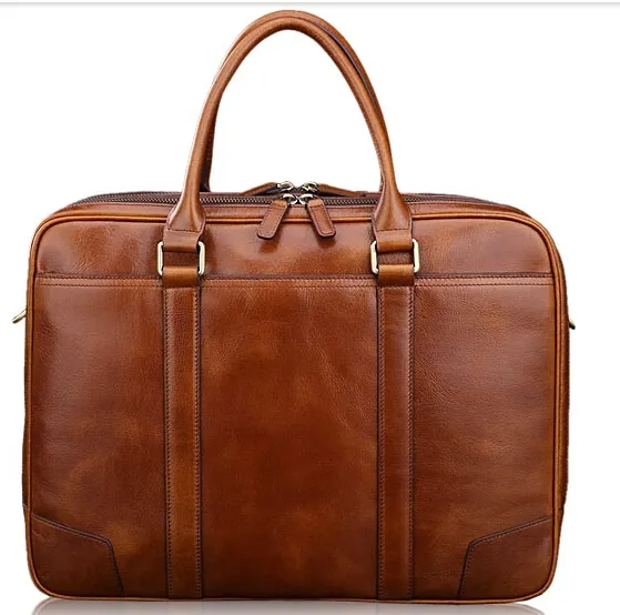 China factory high quality men leather briefcase Multi-function briefcase laptop business