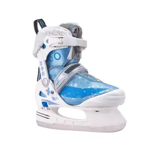 Vente directe d'usine, couteau à <span class=keywords><strong>glace</strong></span> en acier inoxydable réglable, patins à <span class=keywords><strong>glace</strong></span> professionnels <span class=keywords><strong>avec</strong></span> dessus en PVC résistant au froid et doublure en <span class=keywords><strong>fourrure</strong></span> - Product Image 1