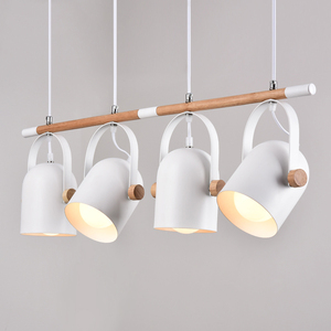 Moderne en bois titulaire lustre <span class=keywords><strong>3</strong></span> lumières lampes suspendues en fer - Product Image 2